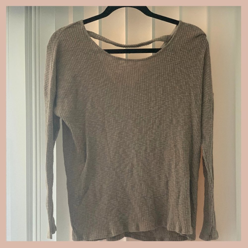 Long Sleeve Olive Ridged Shirt